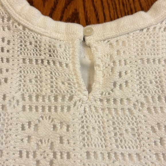 LOFT White Lace Cotton Tank Top Sweater Size XS Petite - Picture 5 of 8